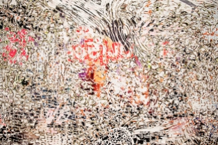 Mark Bradford, Spinning Man, mixed media collage on canvas (2007)